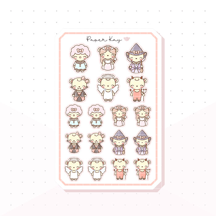 Halloween Costumes Bujo Deco Planner Stickers