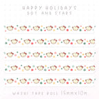 Happy Holidays Dot and Stars Washi Tape