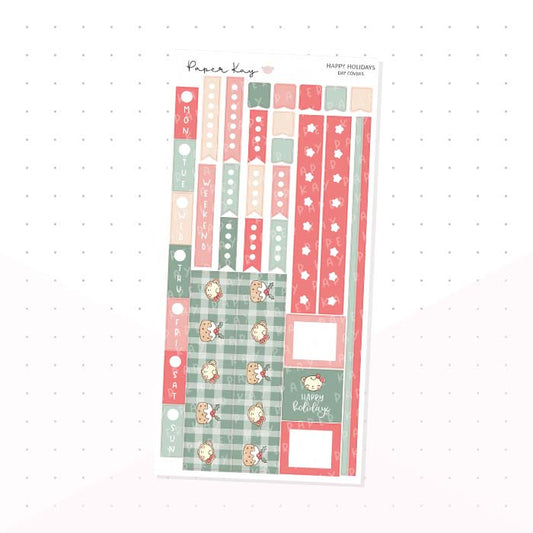 Happy Holidays Hobonichi Weeks Kit - Planner Stickers