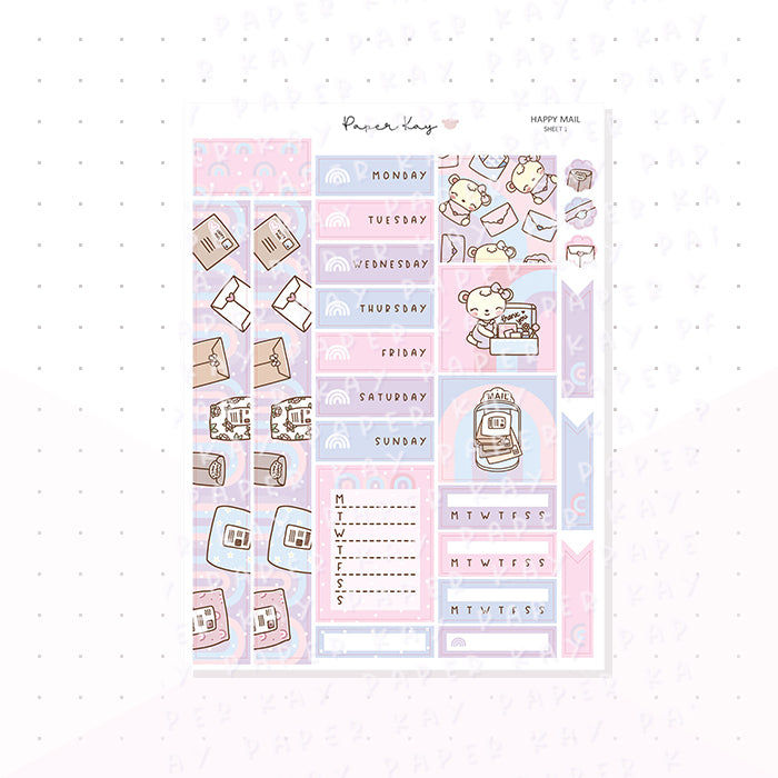 Happy Mail Hobonichi Cousin Kit - Planner Stickers