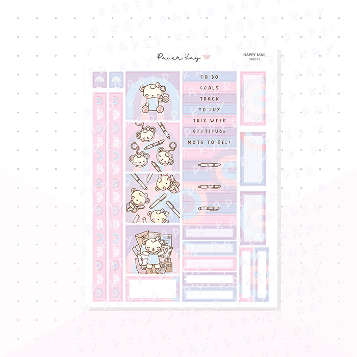 Happy Mail Hobonichi Cousin Kit - Planner Stickers