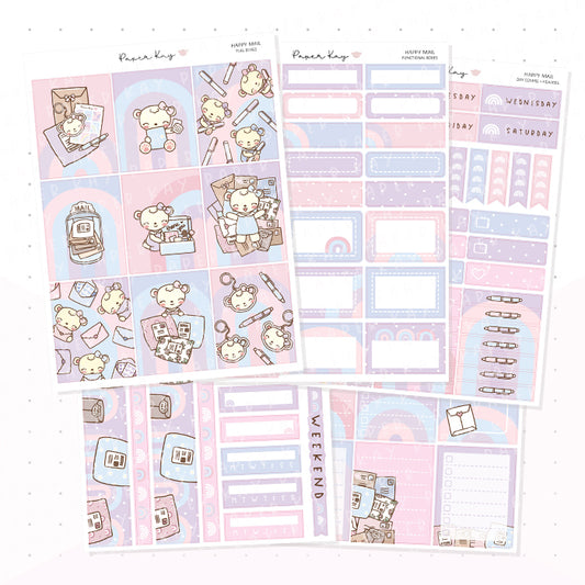Happy Mail Vertical Kit - Planner Stickers