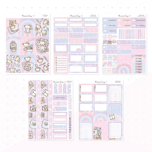 Happy Mail Vertical Kit - Planner Stickers