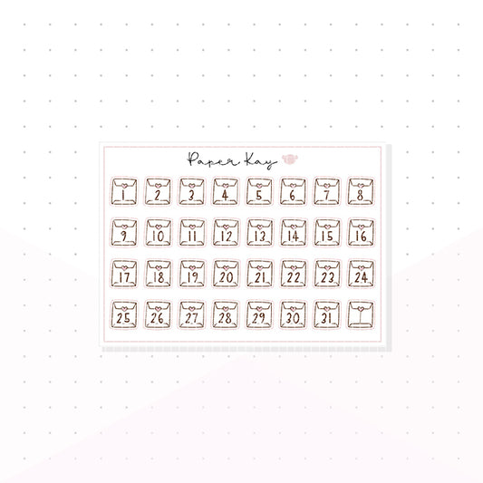 Happy Mail Date Dots - Planner Stickers