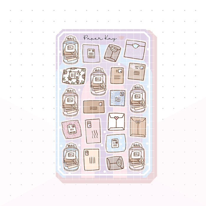 Happy Mail Packages Bujo Deco Planner Stickers