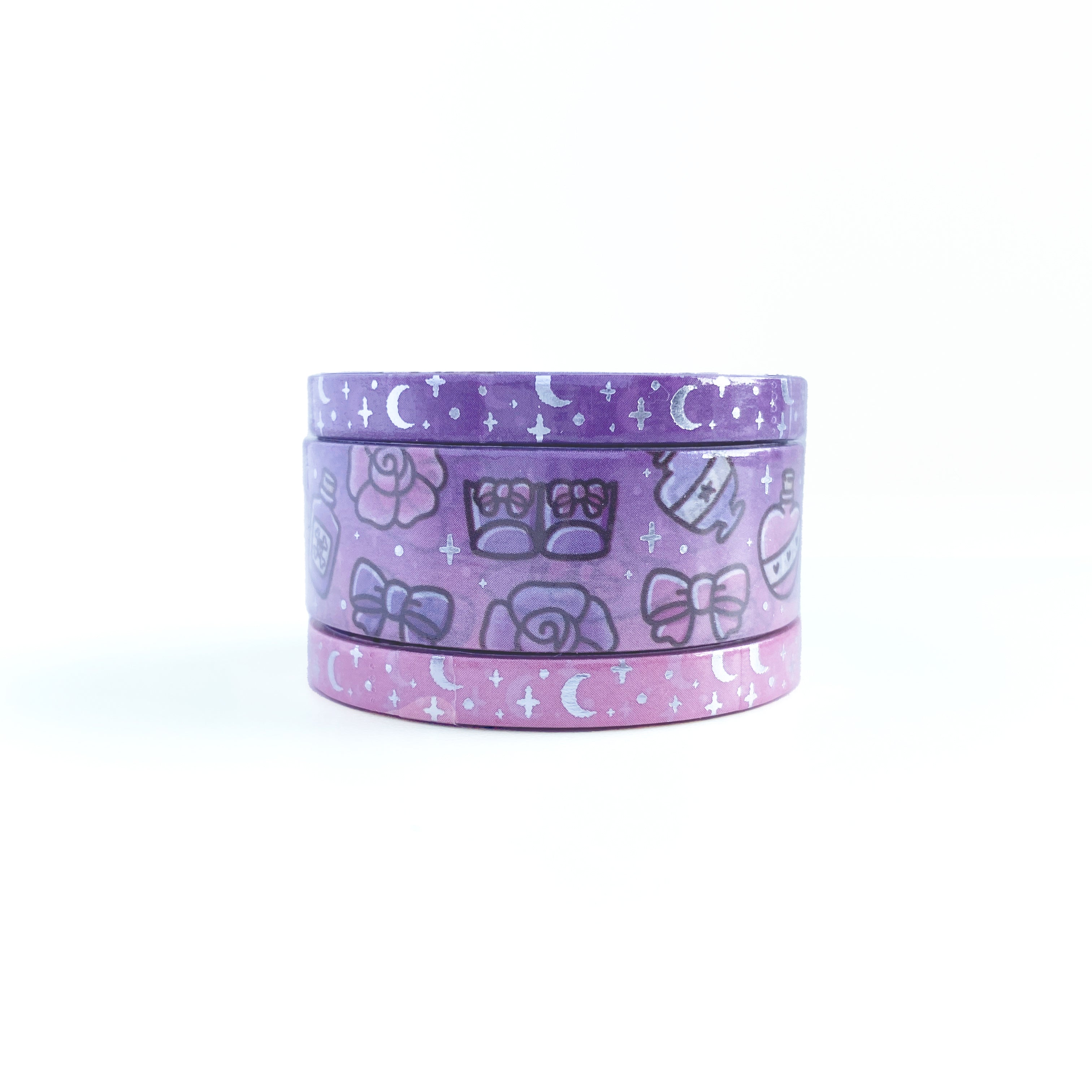 Witchy 01 Washi Tape (Set of 3) - Silver Foil