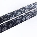 Black Planner Girl Icons Washi Tape - Silver Foiled