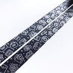 Black Planner Girl Icons Washi Tape - Silver Foiled