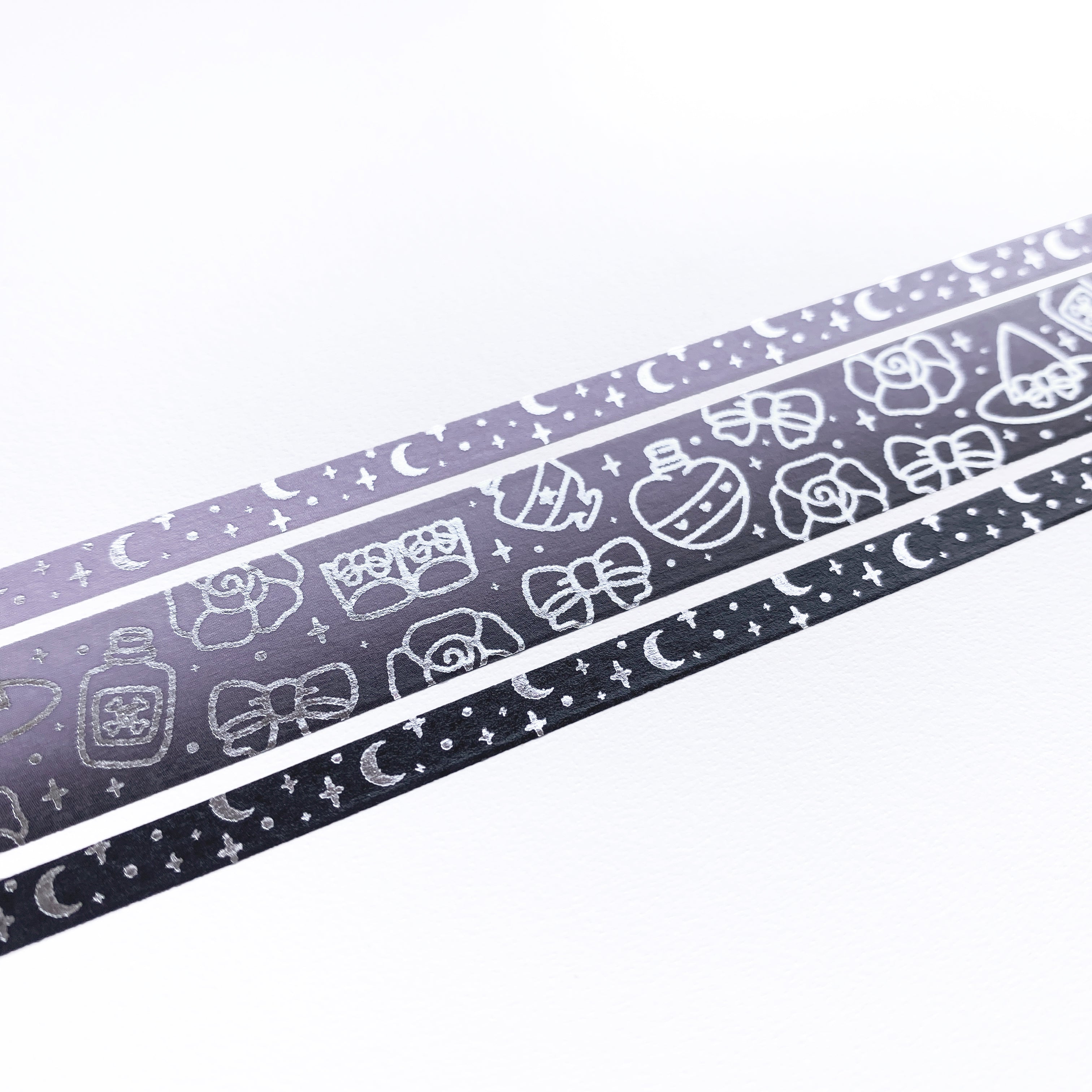 Witchy 02 Washi Tape (Set of 3) - Silver Foil