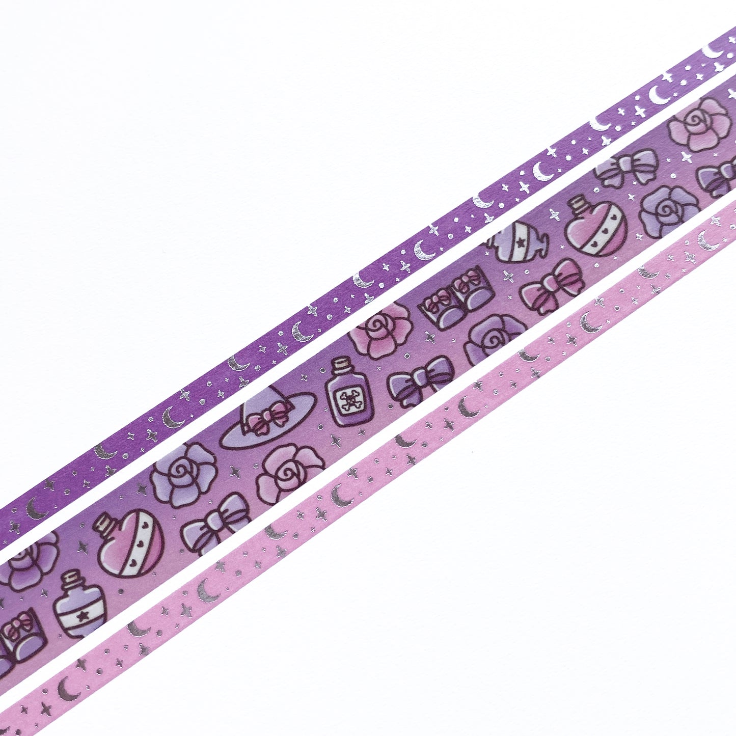 Witchy 01 Washi Tape (Set of 3) - Silver Foil