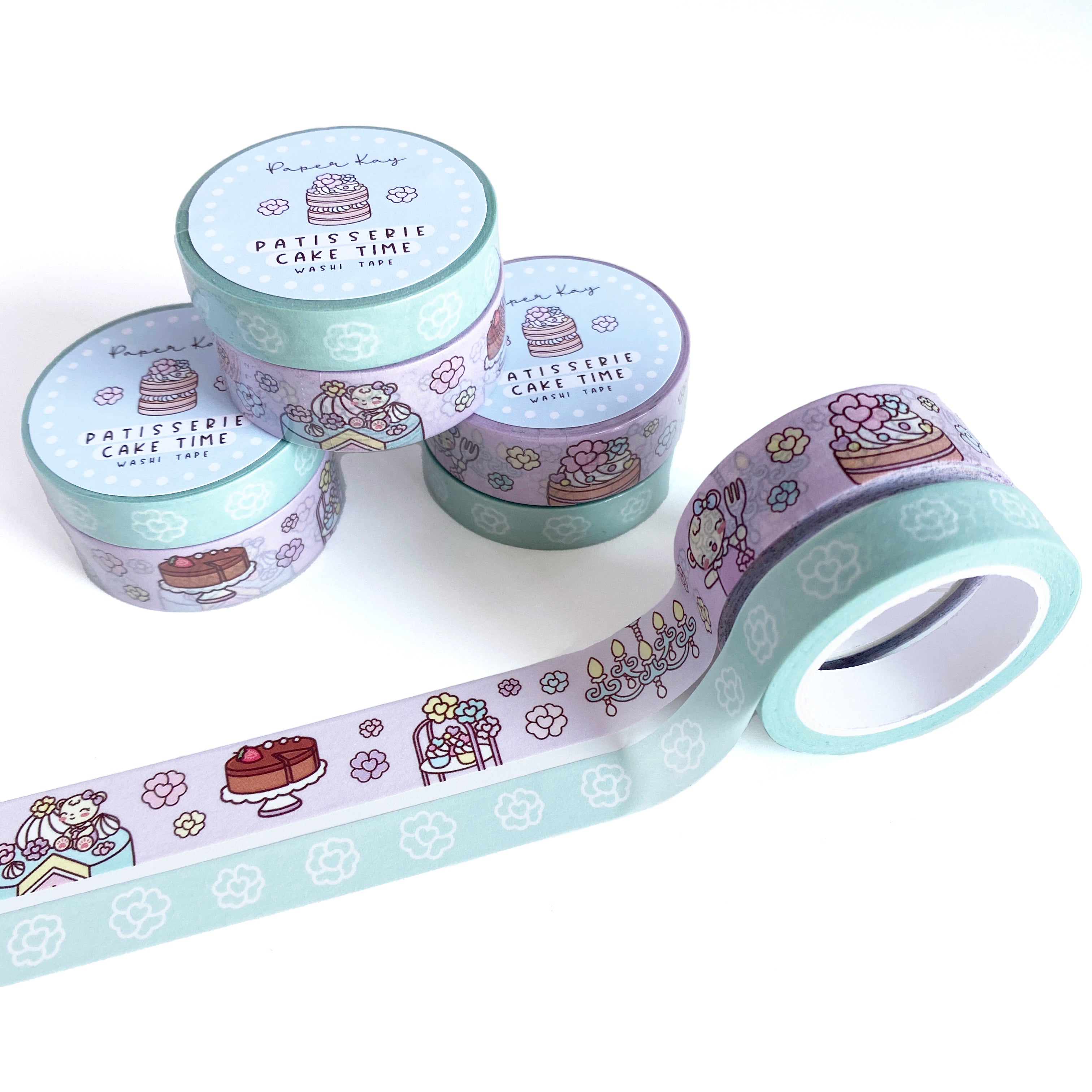 Patisserie Cake Time Washi Tape (Set of 2)