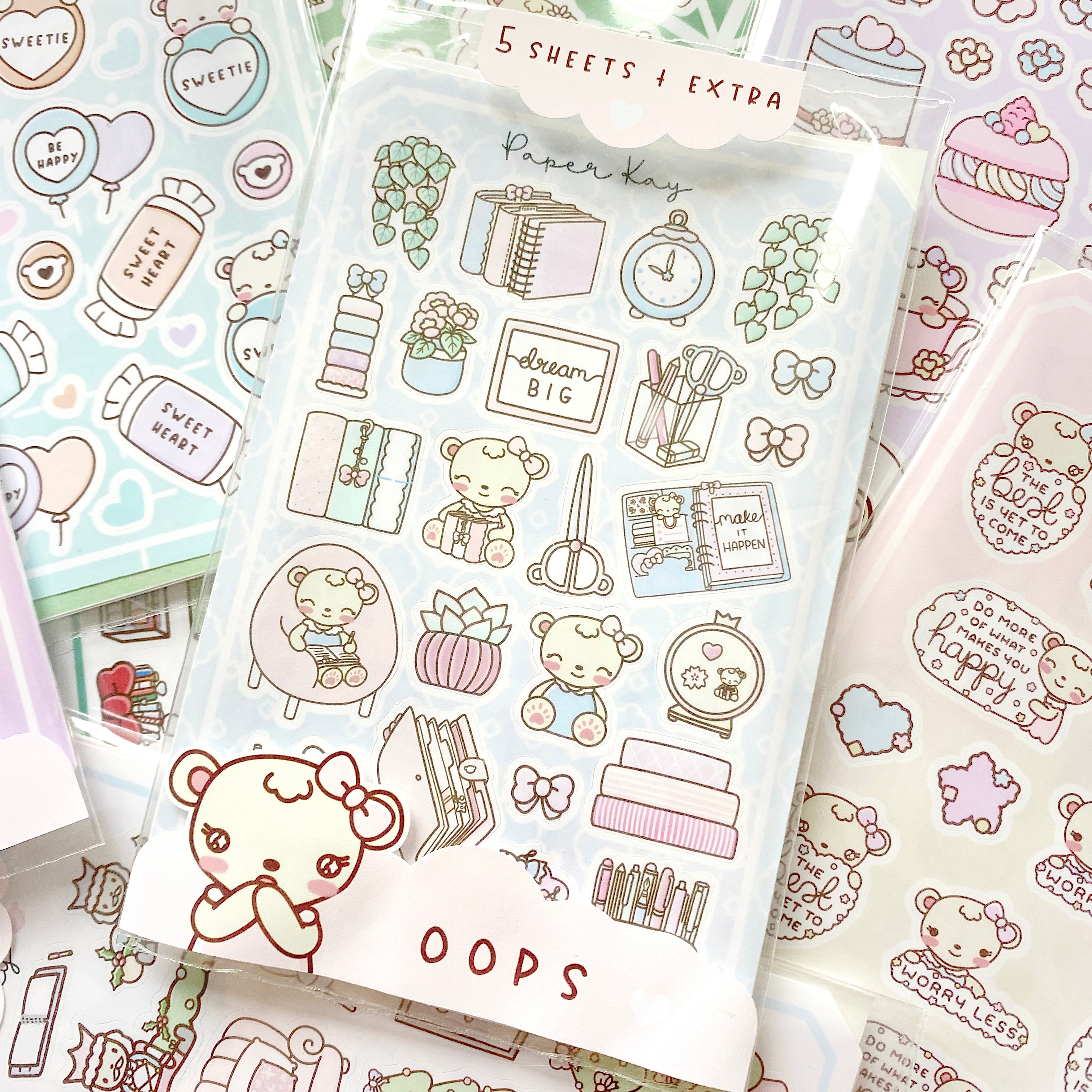5 Sheets of Deco Mystery Oops Pack - Thin Vinyl