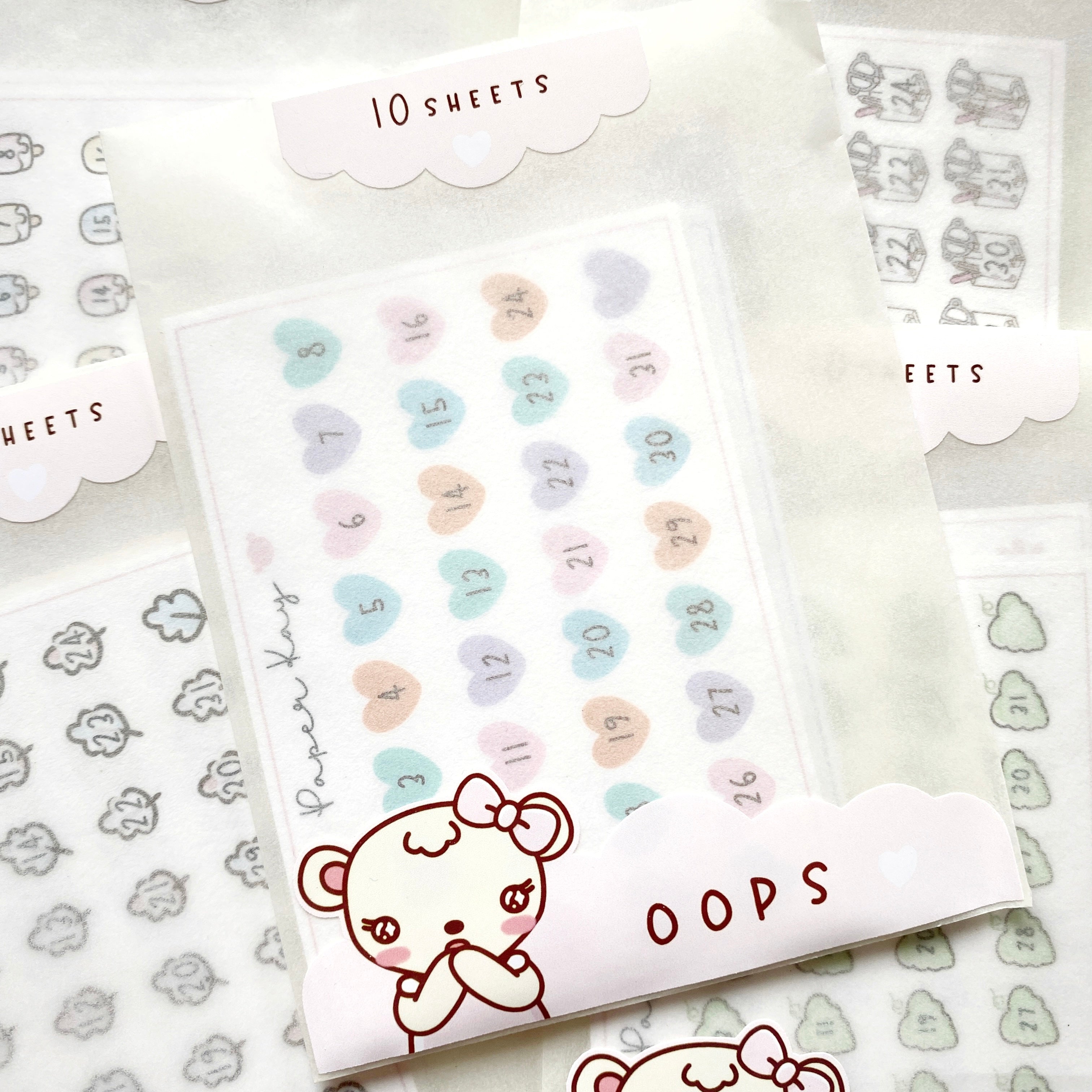 10 Sheet Mystery Date Dots Oops Pack - Thin Vinyl