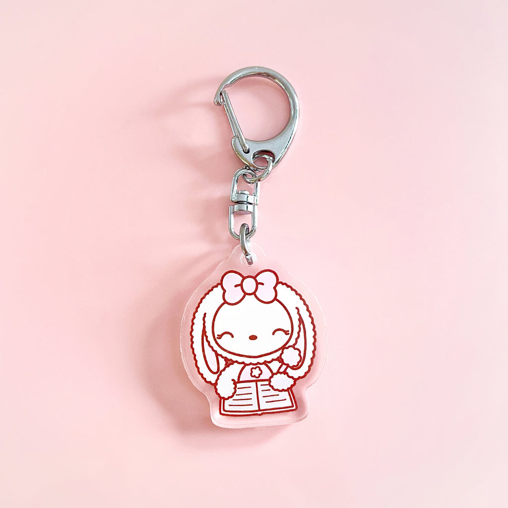 Planner Bunny Journaling Acrylic Keychain