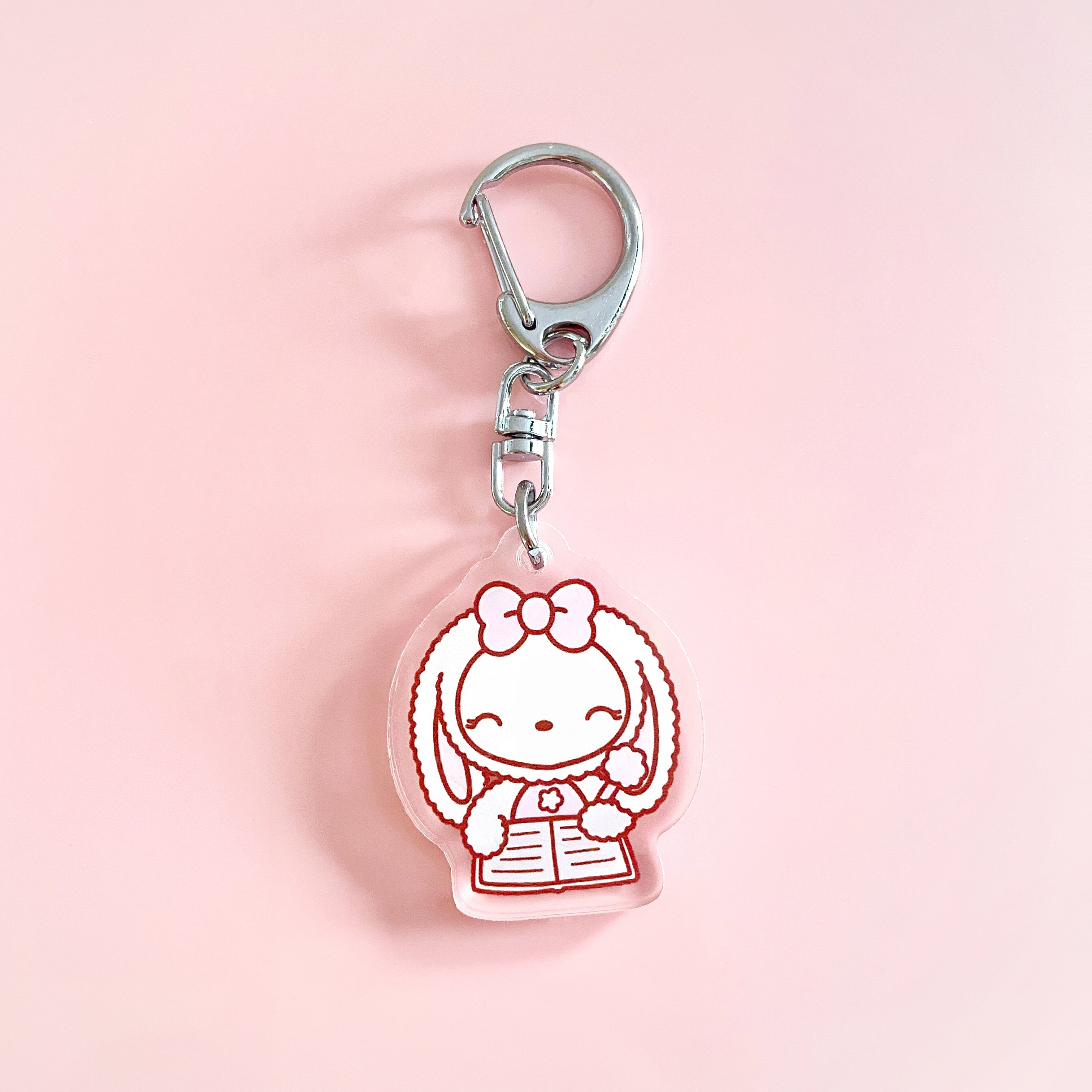 Planner Bunny Journaling Acrylic Keychain