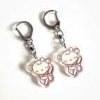 Dot the Bear and Pen Acrylic Keychain