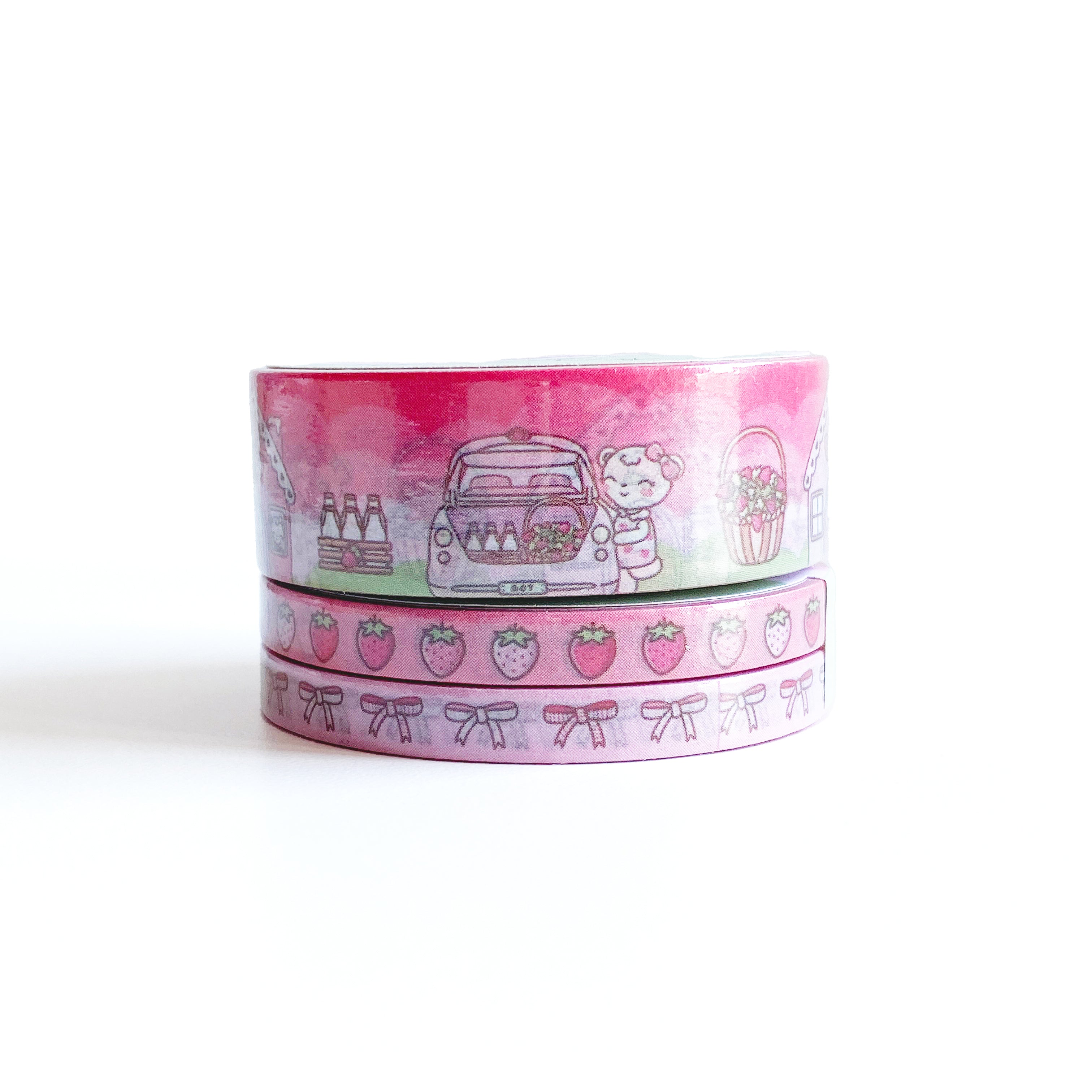 Strawberries and Cream 01 Washi Tape (Set of 3)
