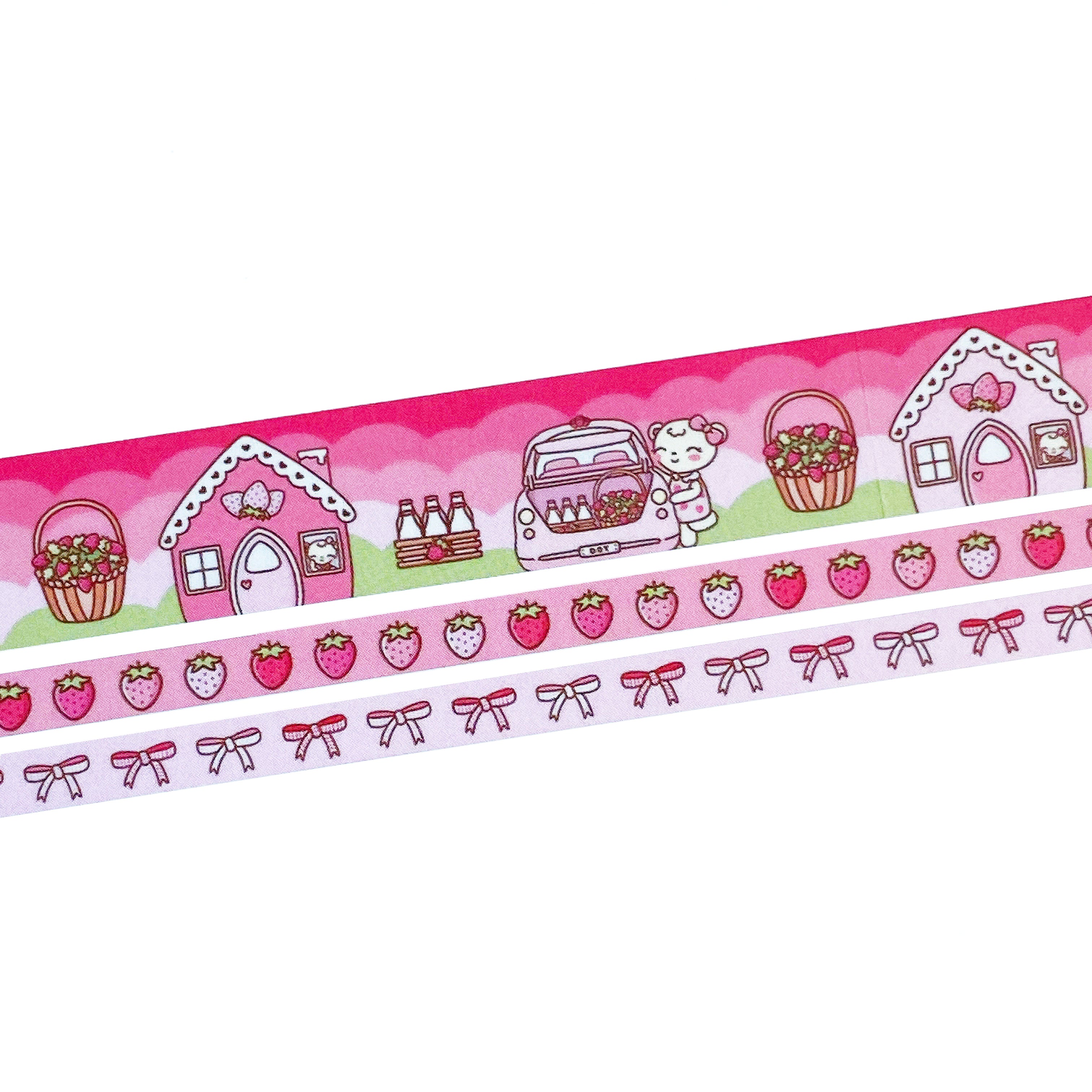 Strawberries and Cream 01 Washi Tape (Set of 3)