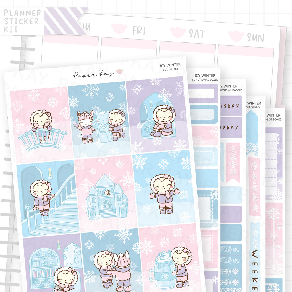 Icy Winter Weekly Vertical Kit