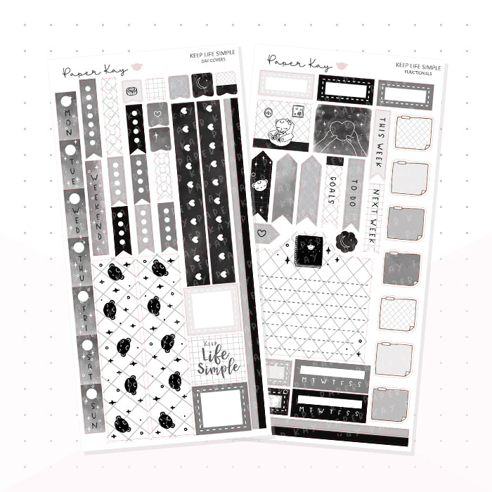 Keep Life Simple Hobonichi Weeks Kit - Planner Stickers