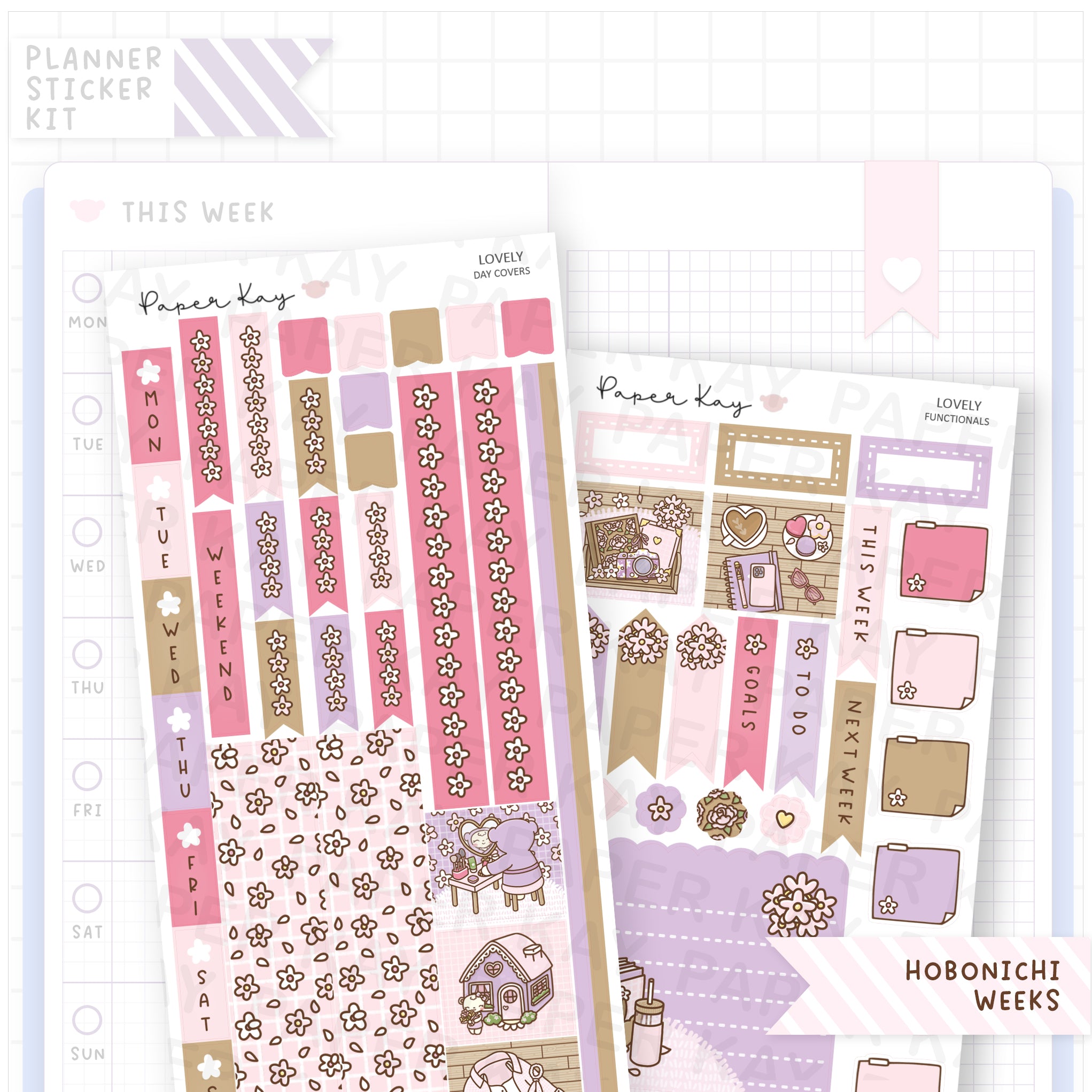 Lovely Hobonichi Weeks Sticker Kit