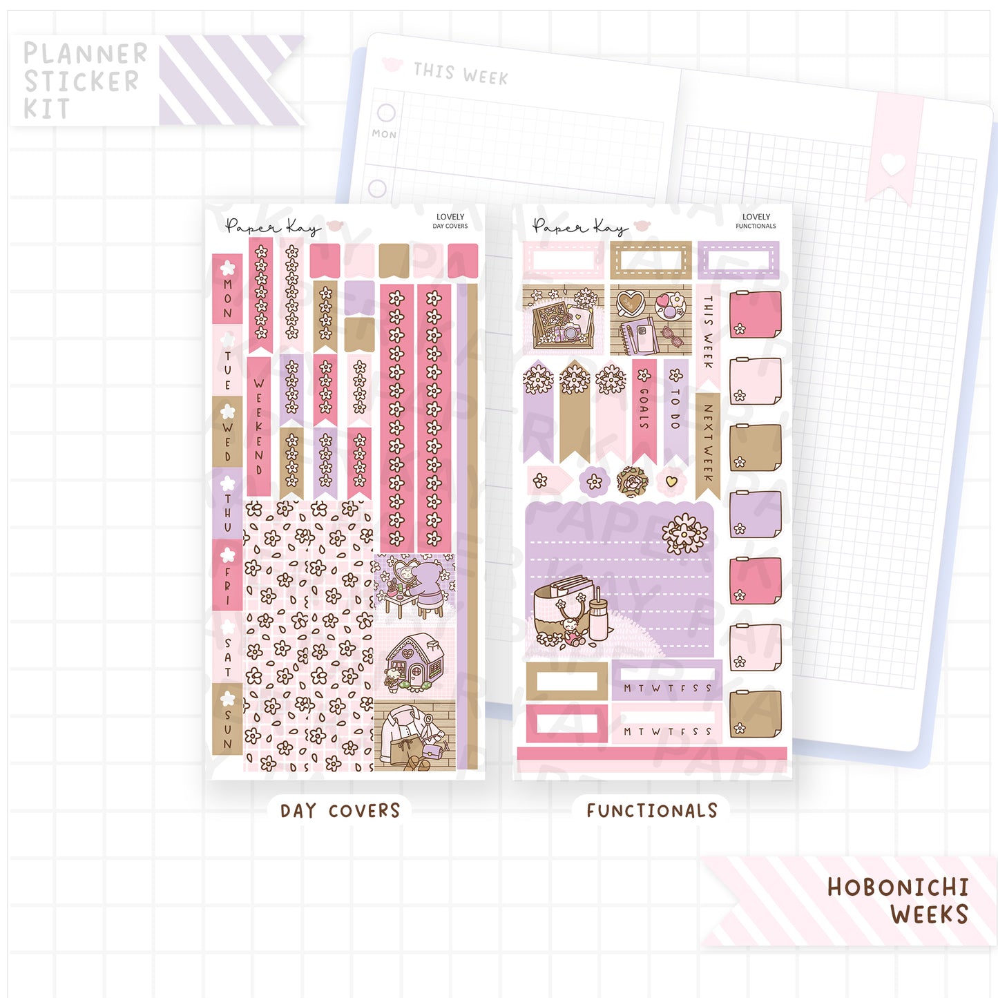 Lovely Hobonichi Weeks Sticker Kit – Paper Kay