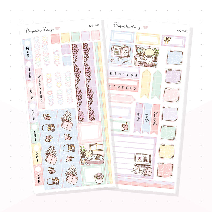 Me Time Hobonichi Weeks Kit - Planner Stickers