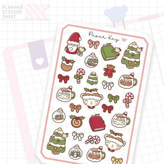 Merry Christmas Bujo Deco Stickers