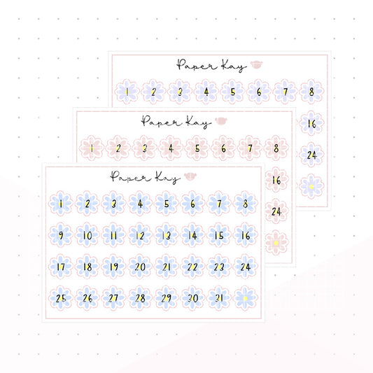 Mother's Day Daisy Date Dots - Planner Stickers