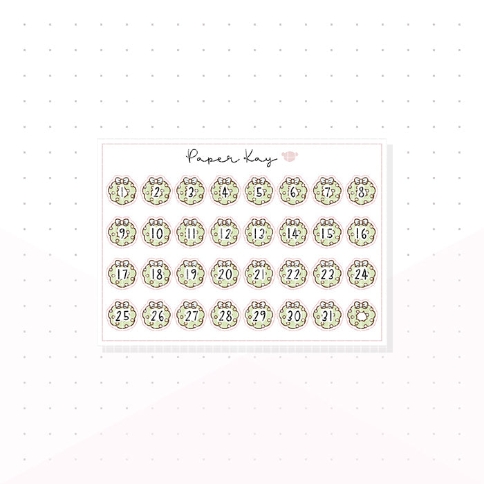 Pastel Nutcracker Date Dots - Planner Stickers