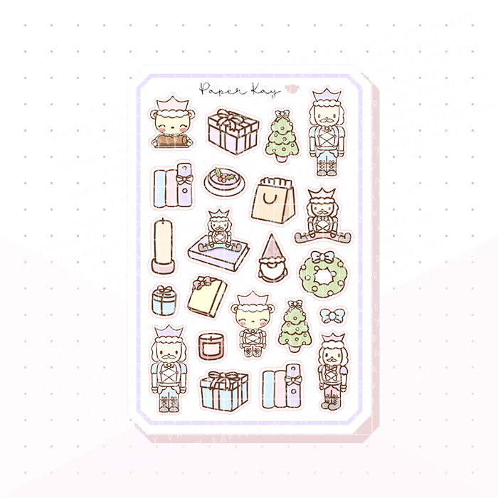 Pastel Nutcracker Bujo Deco Planner Stickers 1