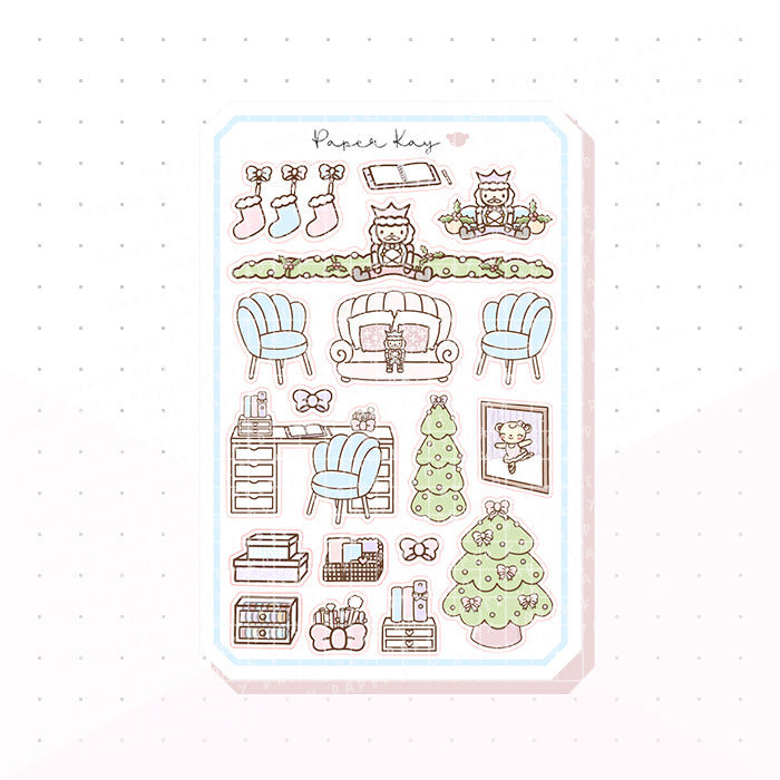 Pastel Nutcracker Bujo Deco Planner Stickers 2