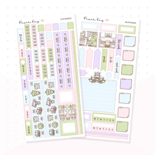 Pastel Nutcracker Hobonichi Weeks Kit - Planner Stickers