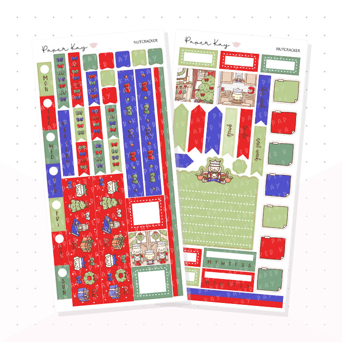 Traditional Nutcracker Hobonichi Weeks Kit - Planner Stickers