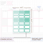 1.5" Wide Text Boxes - Round Cornered Functional Stickers