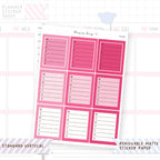 1.5" Wide Weekly Boxes - Functional Stickers