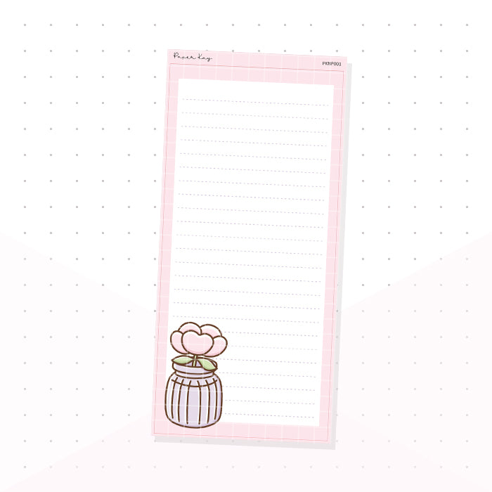 Flower Vase Hobonichi Weeks Note Page - Planner Sticker