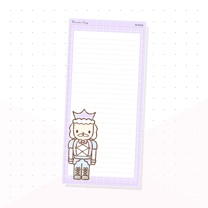 (PKNP018) Pastel Nutcracker - Lined - Hobonichi Weeks Note Page - Planner Sticker