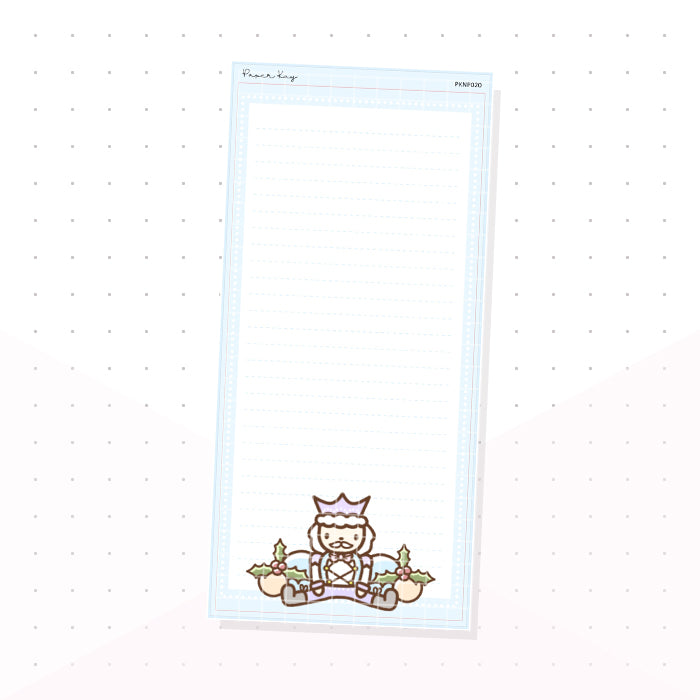 (PKNP020) Pastel Nutcracker Blue - Lined - Hobonichi Weeks Note Page - Planner Sticker