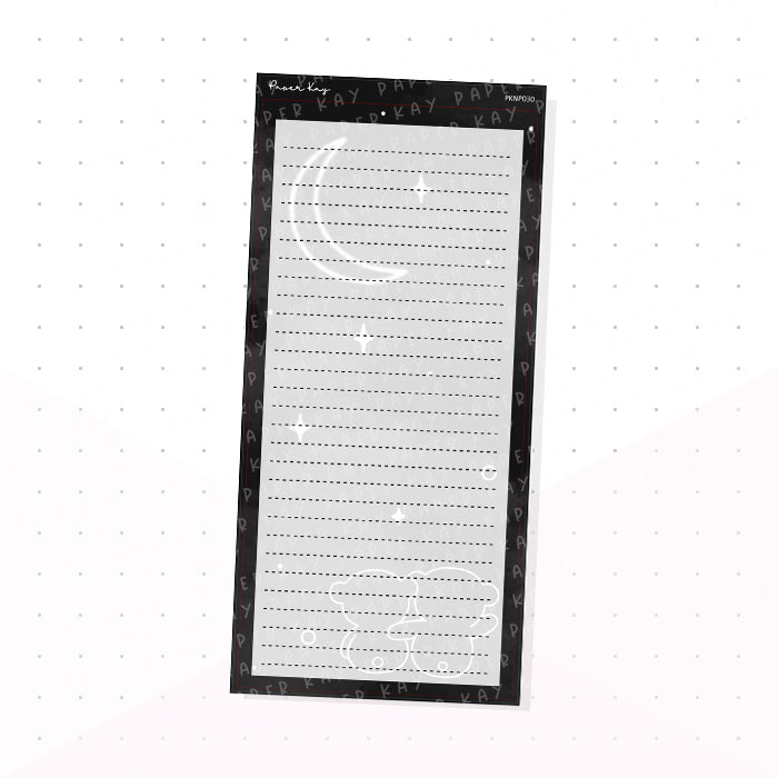 (PKNP030) Stargazing - Keep Life Simple - Lined - Hobonichi Weeks Note Page - Planner Sticker