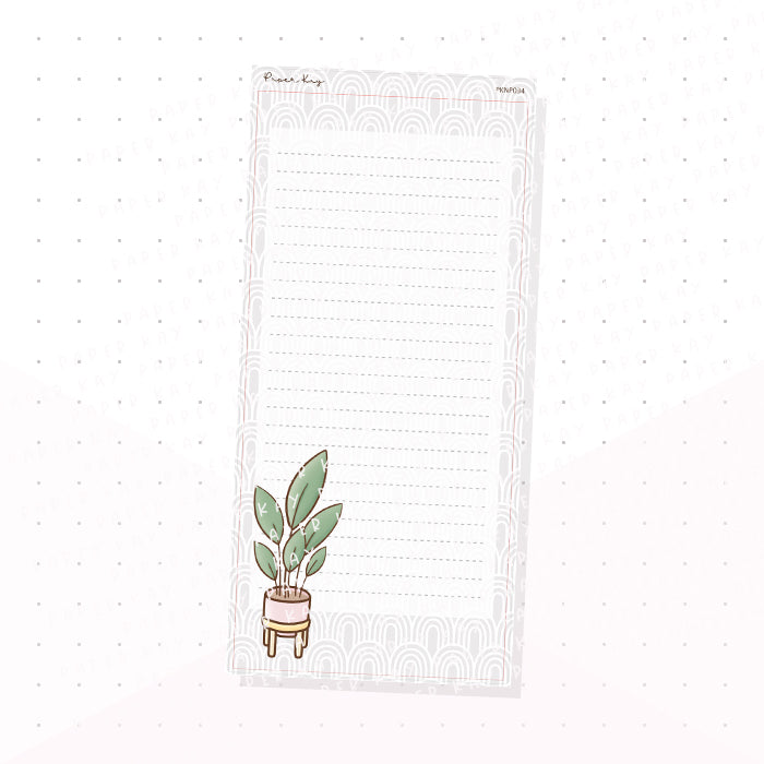 (PKNP034) Zen Life - Lined - Hobonichi Weeks Note Page - Planner Sticker