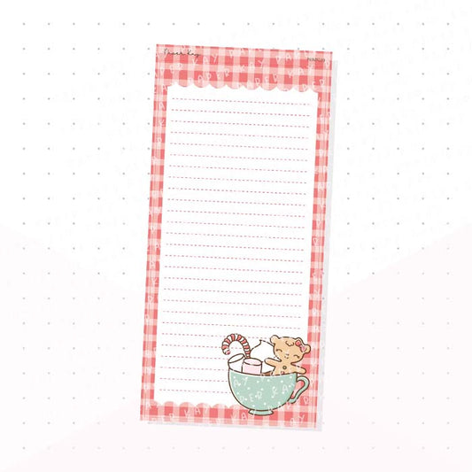 (PKNP039) Happy Holidays Hot Chocolate - Lined - Hobonichi Weeks Note Page - Planner Sticker