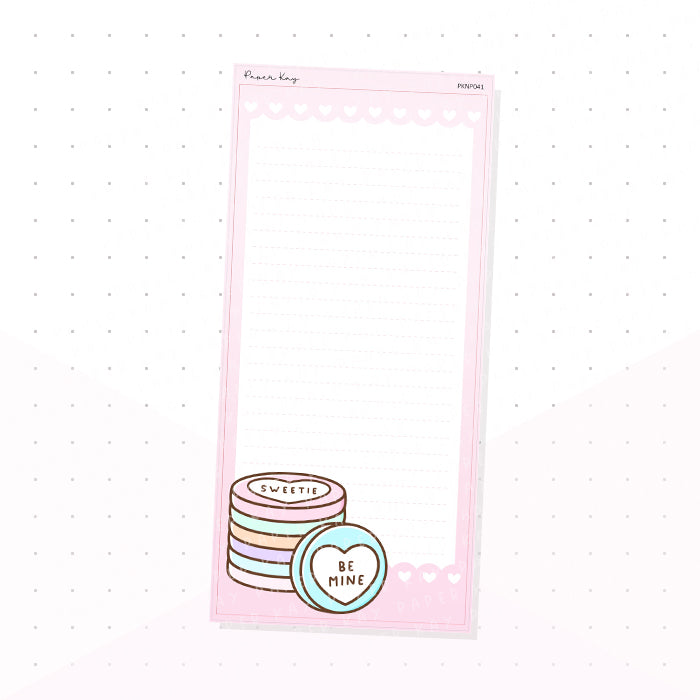 (PKNP041) Pink Sweet Stack - Lined - Sweeties Hobonichi Weeks Note Page - Planner Sticker