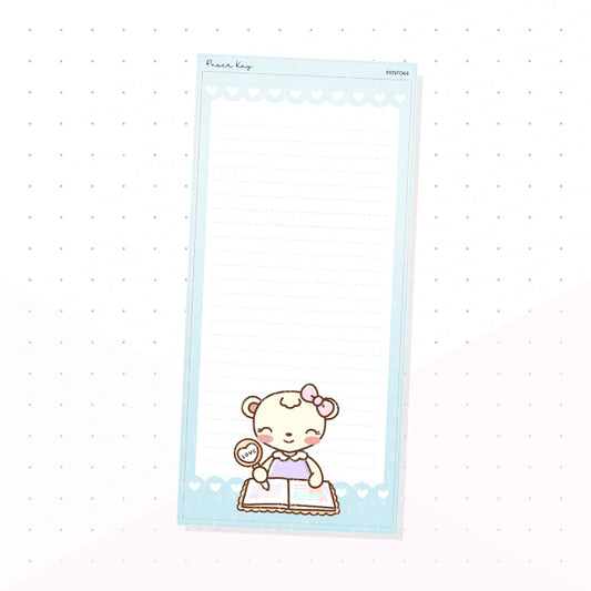 (PKNP044) Blue Journaling - Lined - Hobonichi Weeks Note Page - Planner Sticker