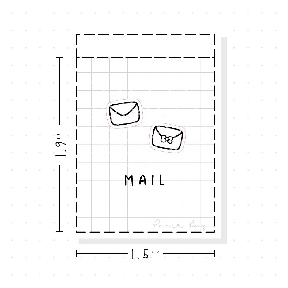 (PM001) Envelope - Tiny Minimal Icon Stickers