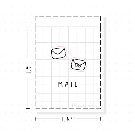 (PM001) Envelope - Tiny Minimal Icon Stickers