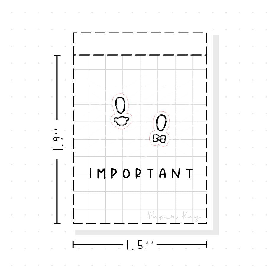 (PM007) Exclamation Mark ! - Tiny Minimal Icon Stickers