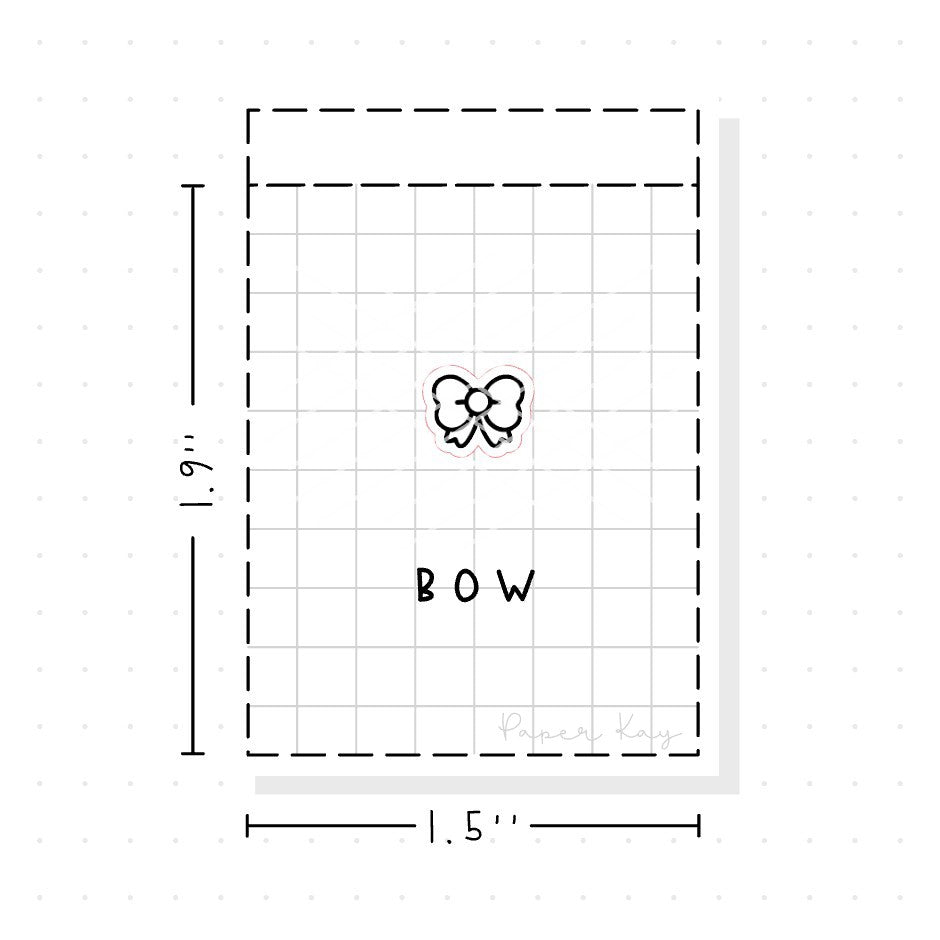 (PM008) Bow - Tiny Minimal Icon Stickers
