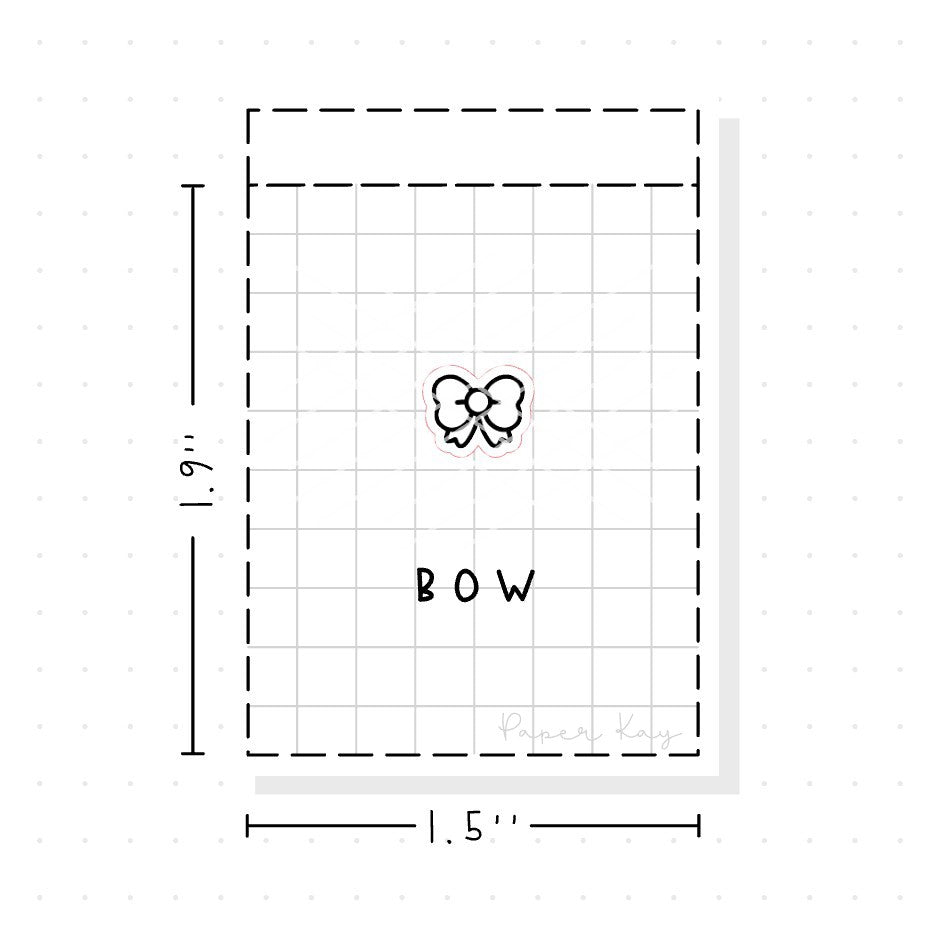 (PM008) Bow - Tiny Minimal Icon Stickers