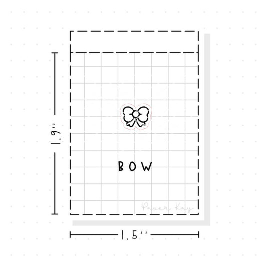 (PM008) Bow - Tiny Minimal Icon Stickers